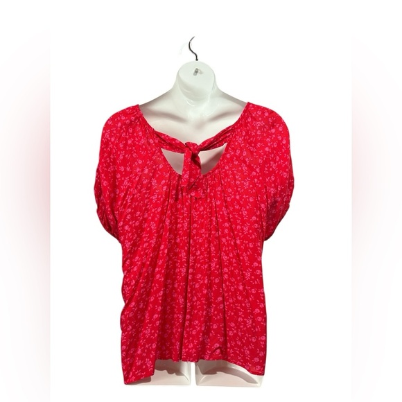 Penningtons, Plus Size Floral Red Blouse, 2X - Picture 6 of 10